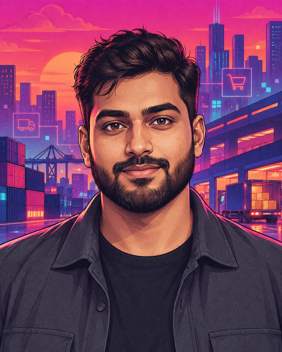 Anime-style illustrated portrait of Jabbar, E-commerce, Amazon & Marketplaces